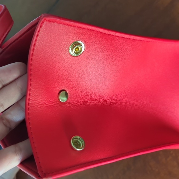 Fire Engine Red Tote Bag Fibreno Dieci - Picture 6 of 11